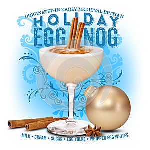 Holiday Egg Nog Cocktail New Orleans French Quarter Bourbon Street Louisiana