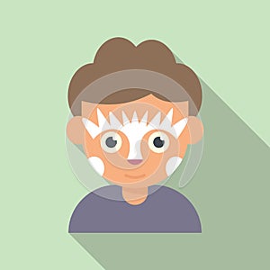 Holiday face painting icon flat vector. Child paint