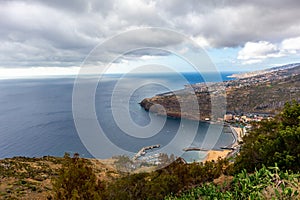 Holiday feeling on the beautiful Atlantic island Madeira near Santa Cruz