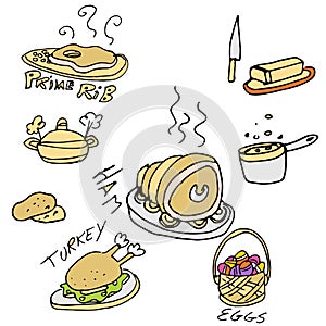 Holiday Foods Icon Set