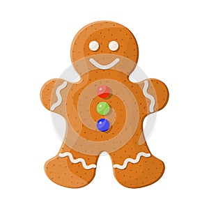 Holiday gingerbread man cookie.