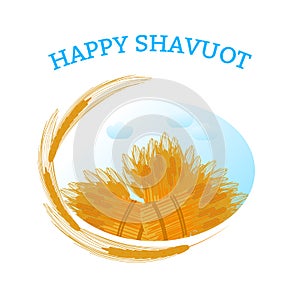 Holiday Happy Shavuot. Jewish holiday.