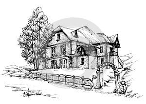 Holiday house sketch
