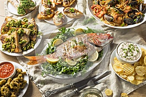 Holiday Italian Feast of 7 Fishes photo