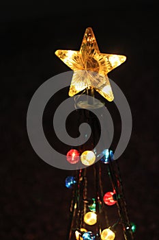 Holiday lights star macro 5653