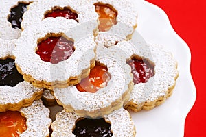 Holiday Linzer Torte Almond Cookies with Preserves