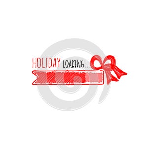 Holiday, loading. Progress bar design. Gift