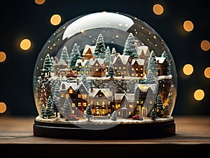 Holiday Magic Encapsulated: Christmas Village Inside a Glass Ball