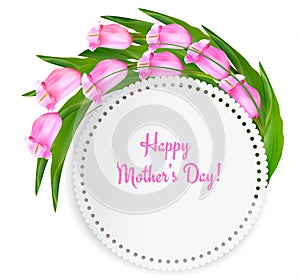 Holiday mother day background with getting card