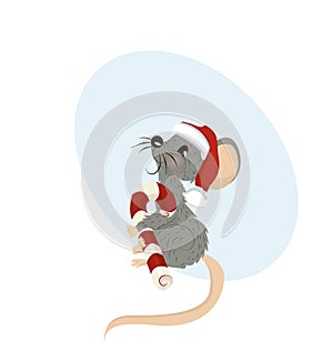 Holiday Mouse Illustration