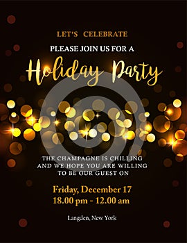 Holiday party invitation photo