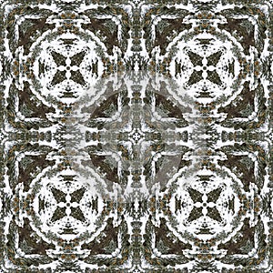 Holiday Pine Quilt Square Seamless Background Pattern