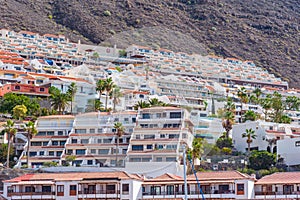 Holiday residences at Los Gigantes at Tenerife, Canary Islands, Spain