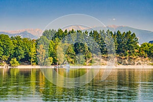 Holiday resort on Liptovska Mara dam near Liptovsky Trnovec