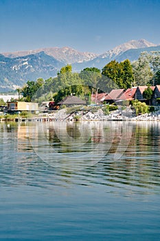 Holiday resort on Liptovska Mara dam near Liptovsky Trnovec