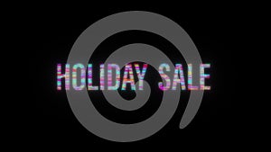 Holiday Sale colorful text word flicker light