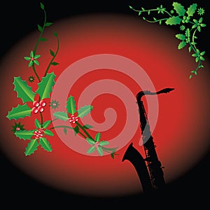 Holiday saxophone background