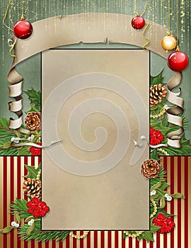 Holiday Scroll parchment paper texture background