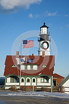 Holiday Season at Portland Head Lighthouse in Maine