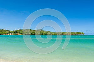 Holiday shadow, beautiful image of Carneiros beach in Pernanbuco