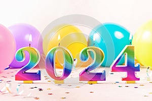 Holiday sparkling background Happy New Year 2024