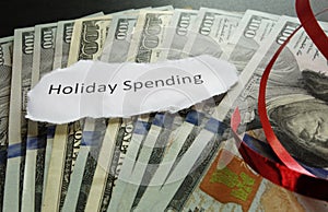 Holiday spending concept