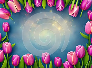 Holiday spring tulip background