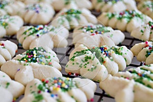 Holiday spritz cookies