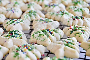 Holiday spritz cookies