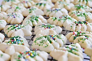 Holiday spritz cookies