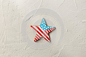 Holiday sugar cookies on a flag. Patriotic cookies for 4th of July