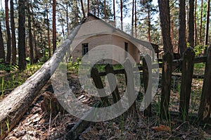 Holiday summer resort Izumrudnoe Emerald in Prypiat, Chernobyl exclusion Zone. Chernobyl Nuclear Power Plant Zone of Alienation in