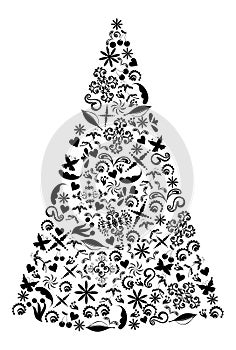 Holiday tree illustration.