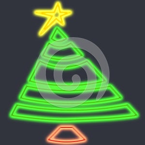 Holiday Tree in Neon photo