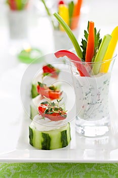 Holiday vegetable appetizers