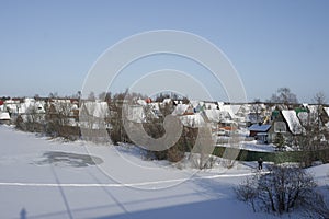 Holiday village in winter