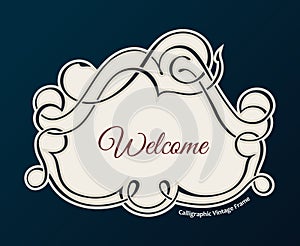 Holiday vintage framework. Vector illustration design