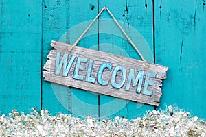 Holiday welcome sign