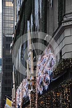 Holiday Window Displays at Saks Fifth Avenue in New York