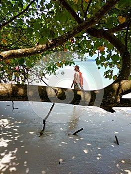 Holidaying in Andaman& x27;s Kalapatthar beach.