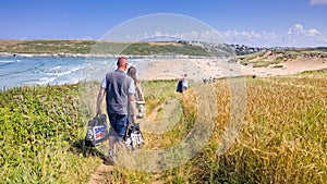 Holidaymakers Walking to the Beach