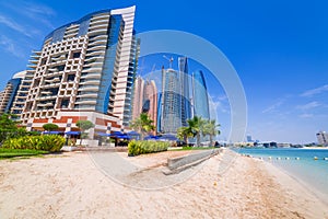 Holidays on the beach in Abu Dhabi, United Arab Emirates