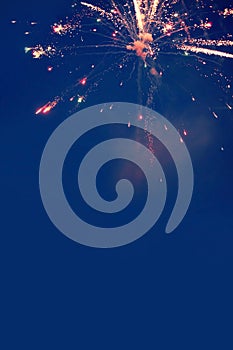 Holidays, celebration concept - fireworks on a sky background