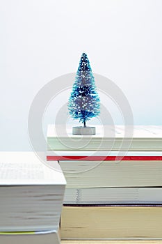 Holidays, Christmas tree, book, vertical