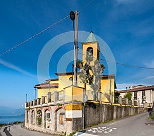 Holidays in Italy - Picture of a church in a little beautiful town near the most  beautiful lake in Italy, Lago di Como. Lombardy, photo