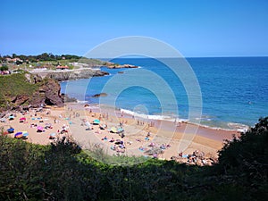 Holidays perlora Asturias beach people Sky ocean
