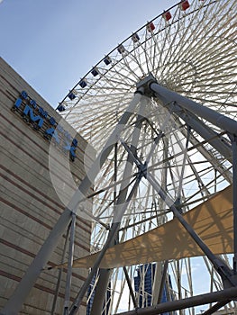 Holidays to the tall Ferris wheel at Miramar Park in Taipei