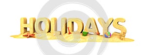 Holidays - the word of sand