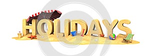 Holidays - the word of sand