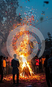 Holika Dahan celebration, Hindu festival photo